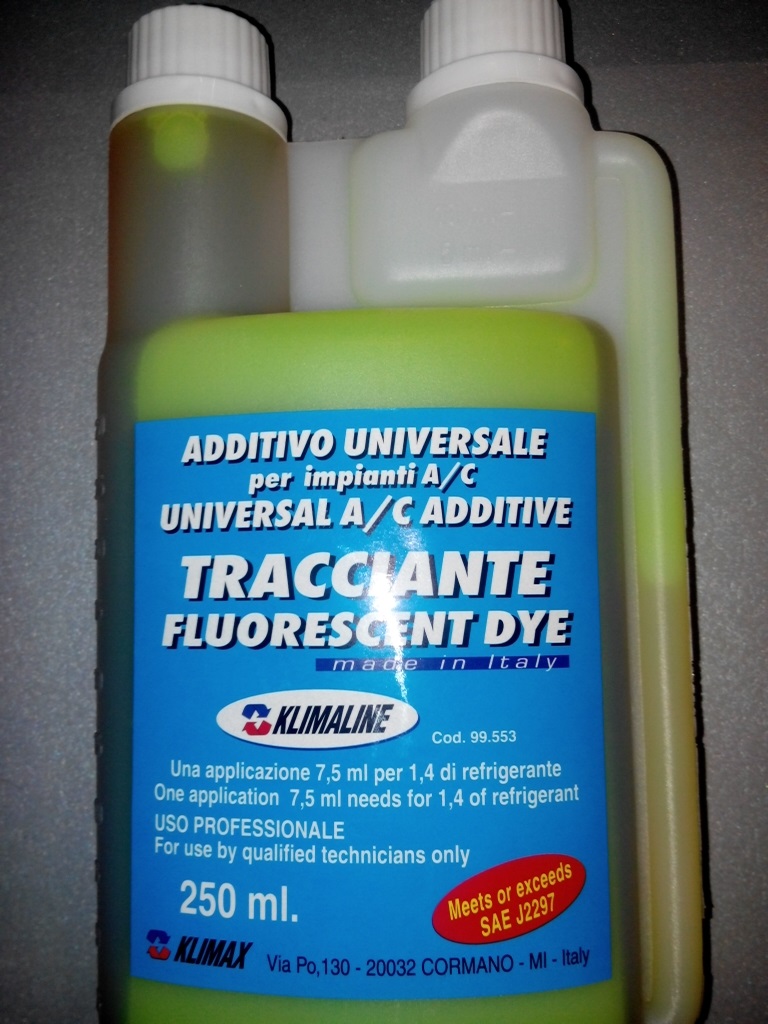 Ультрафиолетовая присадка-течеискатель KLIMALINE Cod. 99.553 250 ml. ITALY